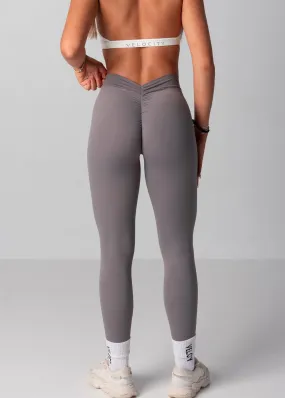 V SCRUNCH LEGGINGS - GREY