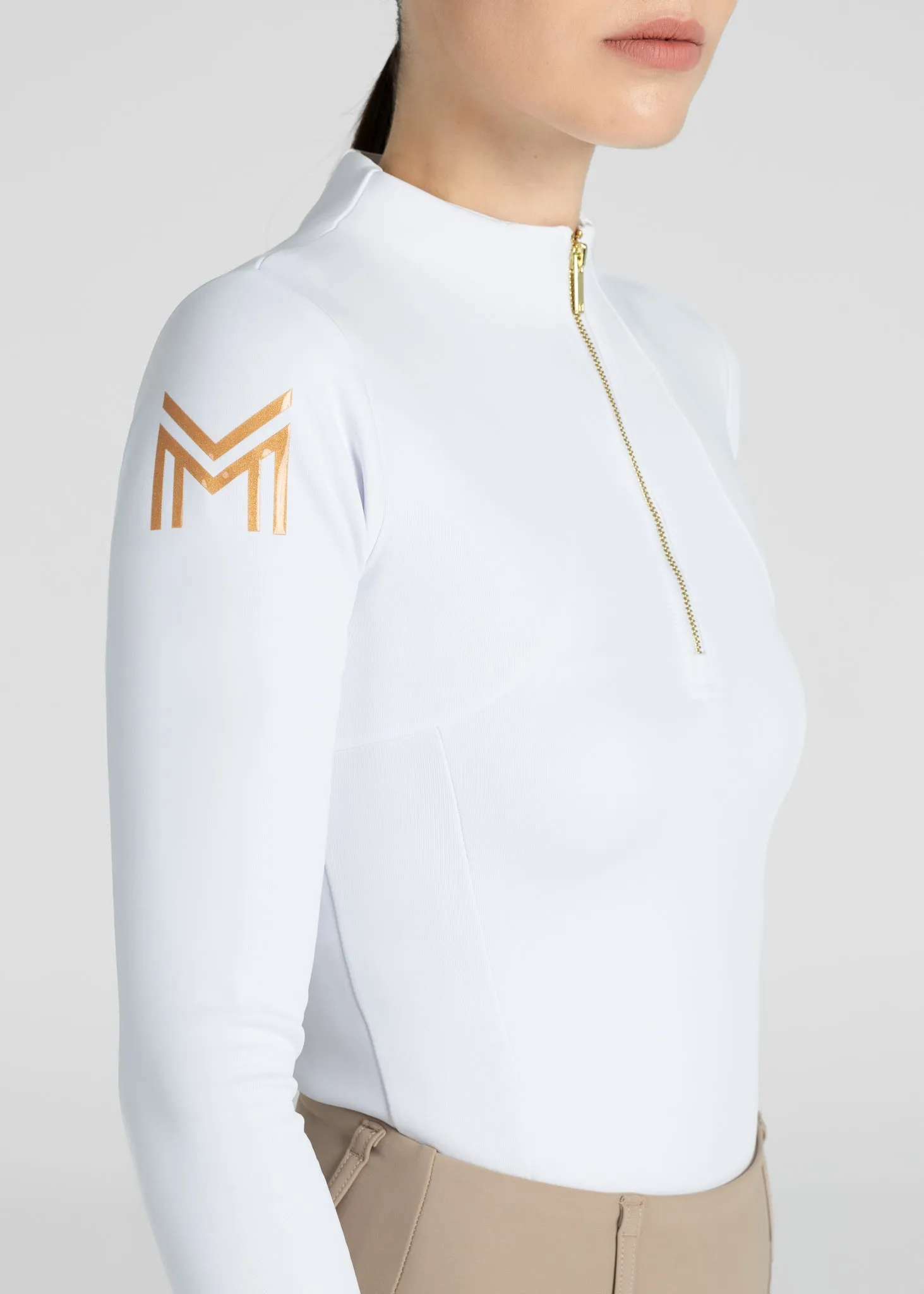 Winter Long Sleeve Base Layer (White/Gold)