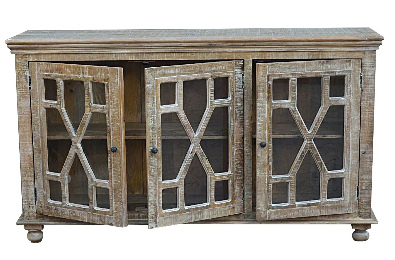 Wire Brushed Natural Sideboard