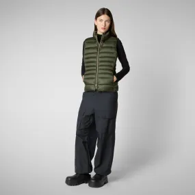 Woman's vest Lynn in pine green