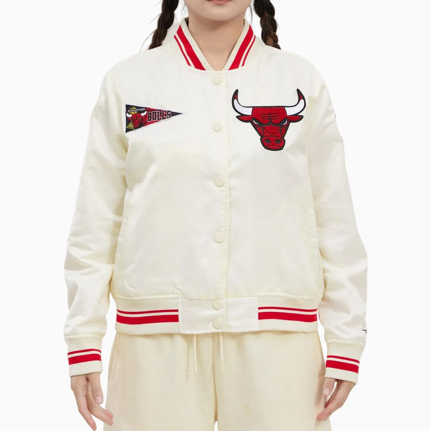 Women's Chicago Bulls NBA Retro Rib Satin Jacket