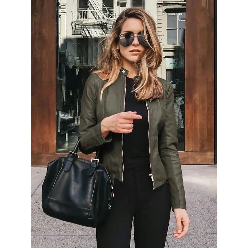 Women's Faux Leather Jacket