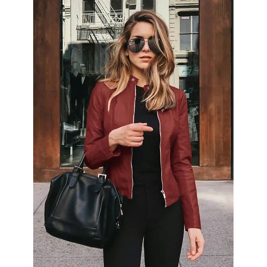 Women's Faux Leather Jacket