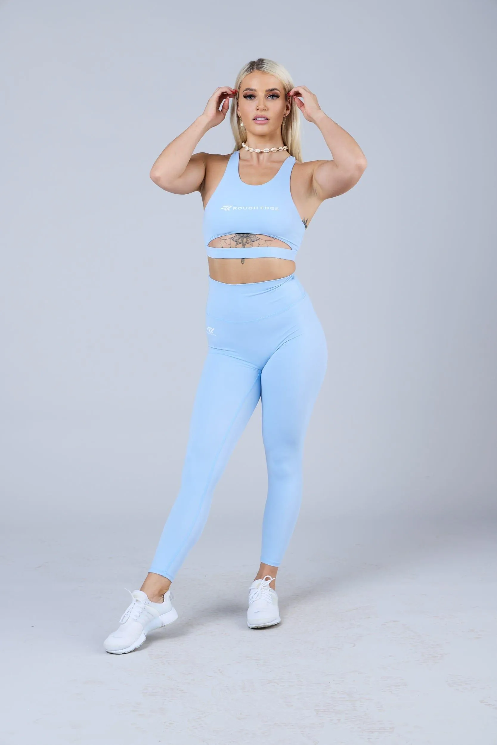 Womens MeanGRL© Sports Leggings Sky Blue