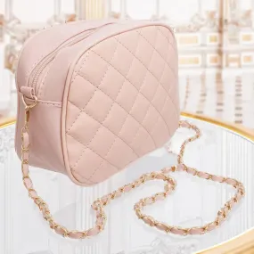 Women's Quilted Style Pink Crossbody Bag: Enduring Appeal