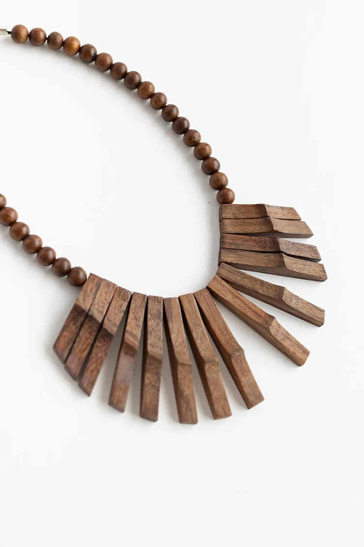 Wooden Statement Necklace