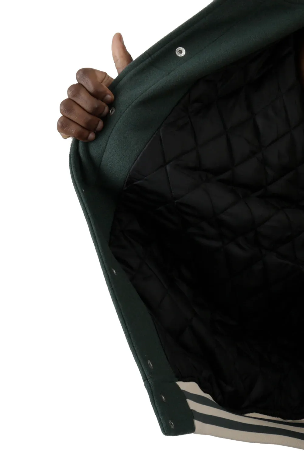 World Peace Varsity Jacket - Forest Green