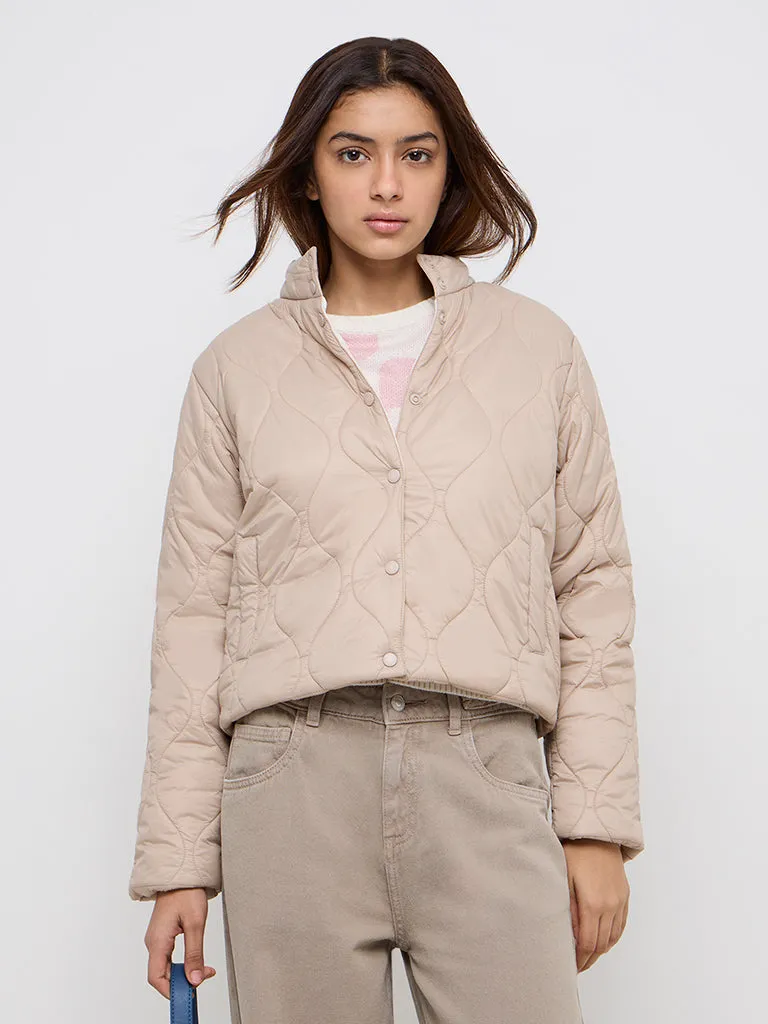 Y&F Kids Beige Quilted Jacket