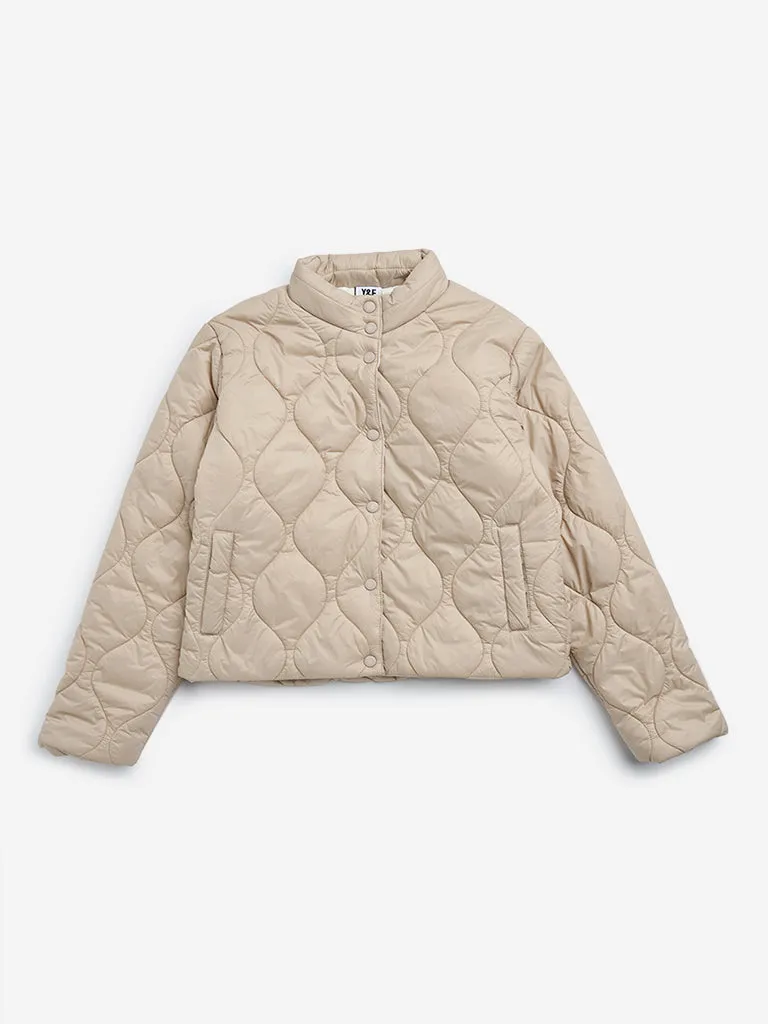 Y&F Kids Beige Quilted Jacket