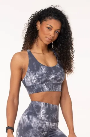 Yoga Bra - Tie Dye - White Grey