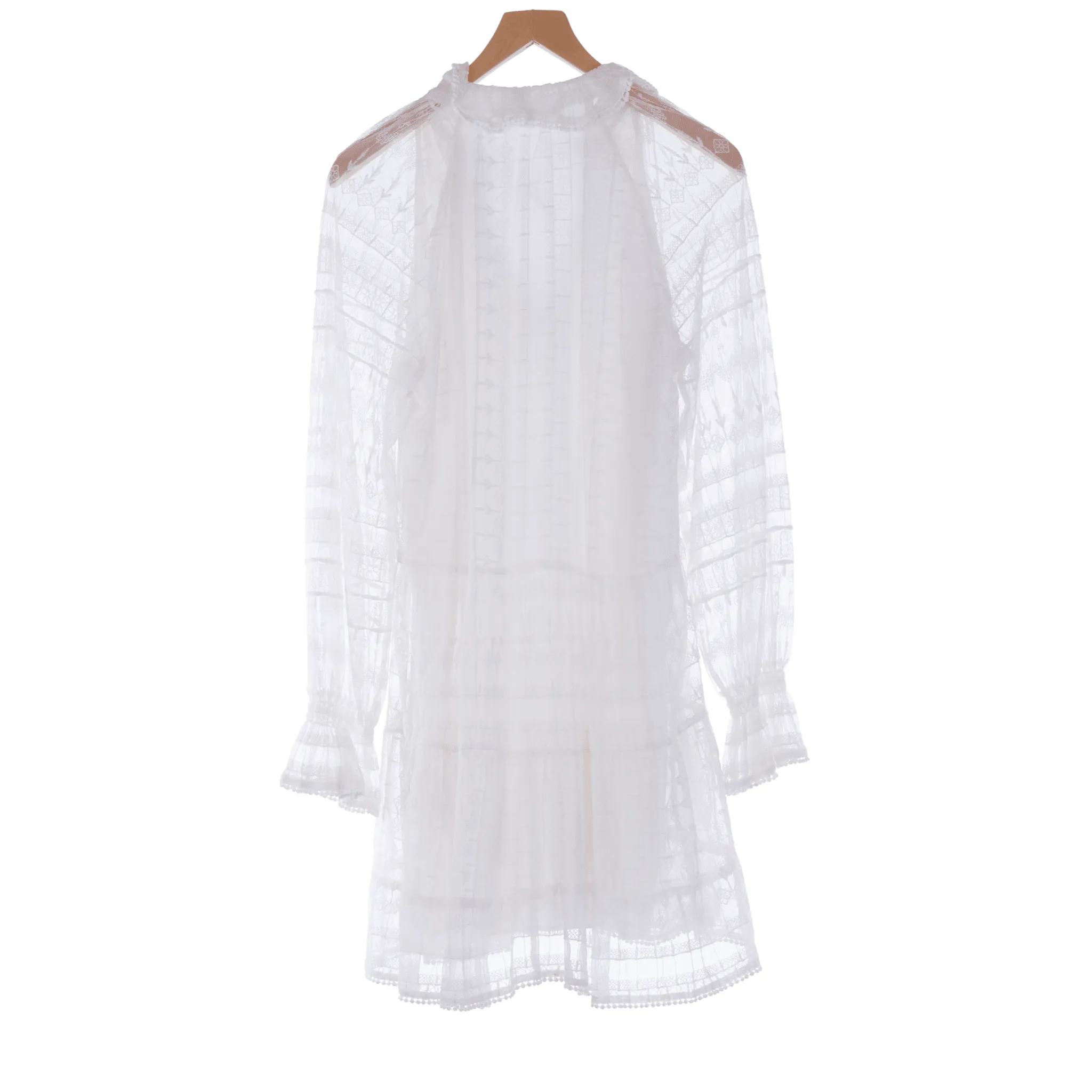 Zara White Long Sleeved Dress UK Size 14